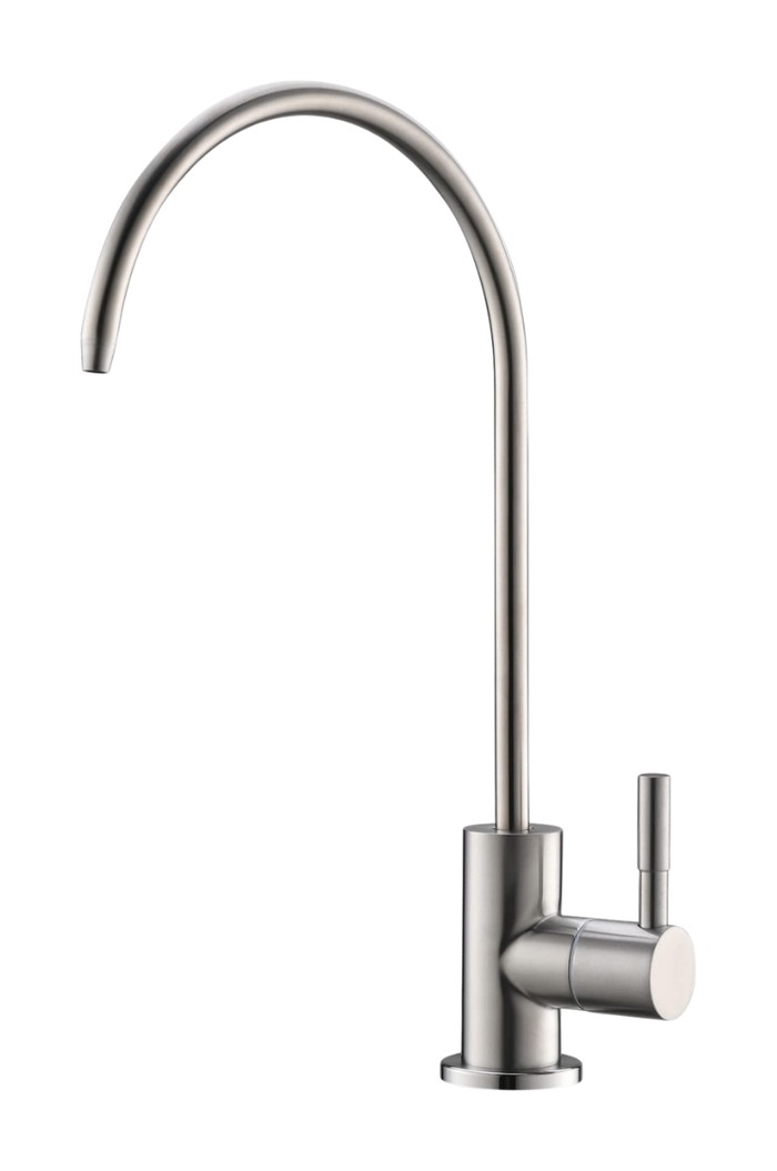 The drinking-water faucet in brushed nickel