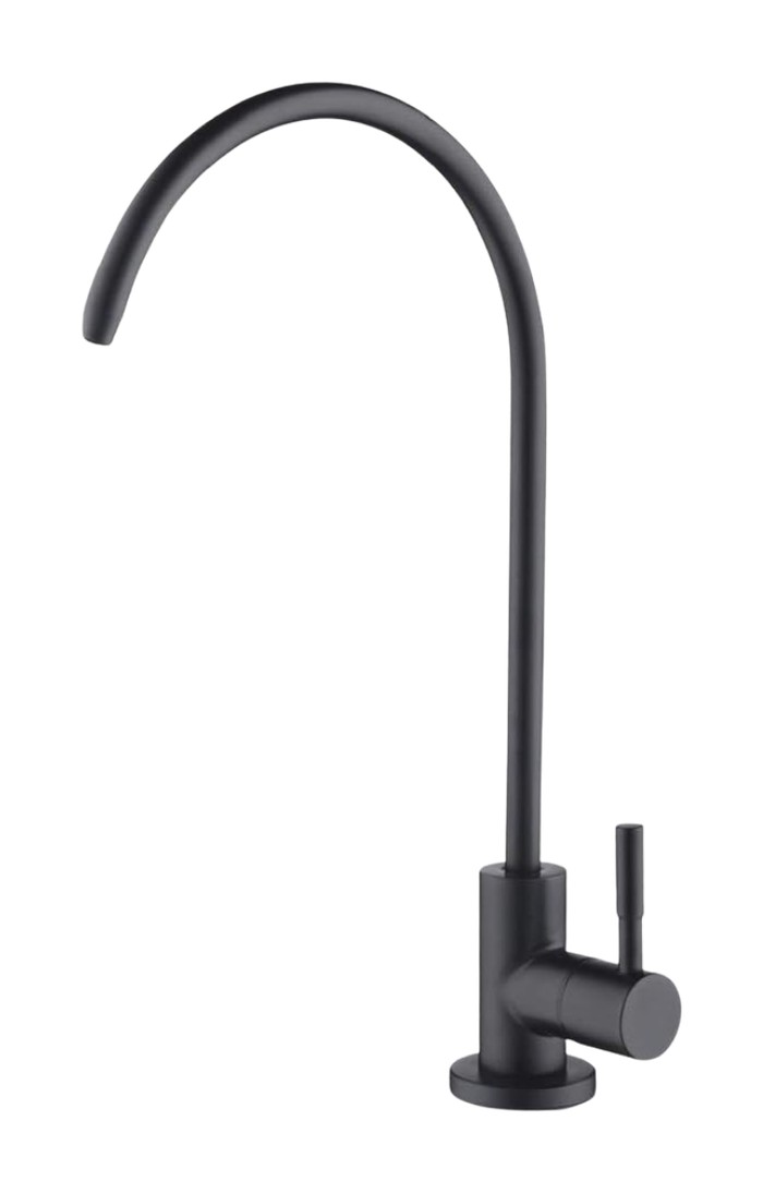 The drinking-water faucet in matte black